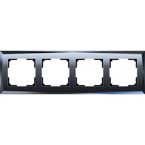 Рамка на 4 поста Werkel Diamant черный W0041208 4690389158841, купить в Минске по самой низкой цене