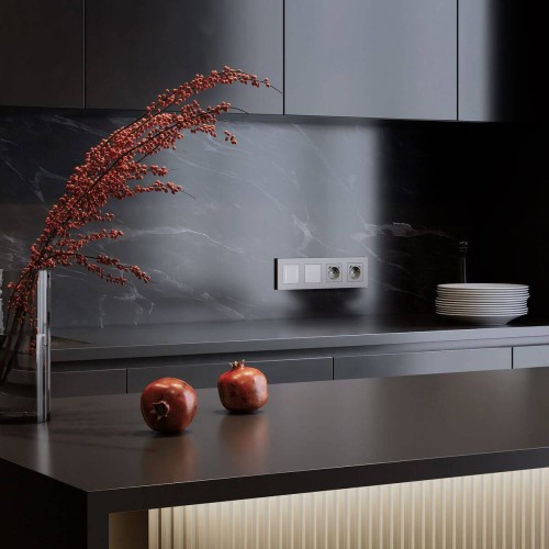 Рамка на 4 поста Werkel Slab серебро матовый W0042965 4690389193545, купить в Минске по самой низкой цене