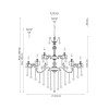Каскадная люстра Lucia Tucci Barletta 122.16.8.6 Antique, купить в Минске по самой низкой цене