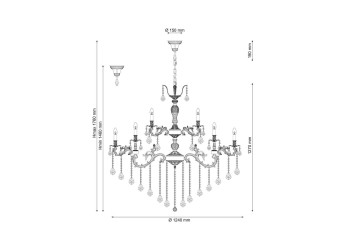 Каскадная люстра Lucia Tucci Barletta 122.16.8.6 Antique