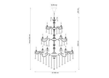 Каскадная люстра Lucia Tucci Barletta 122.60 Cream White