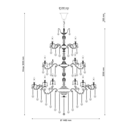 Каскадная люстра Lucia Tucci Barletta 122.60 Cream White, купить в Минске по самой низкой цене