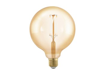 Лампа светодиодная филаментная диммируемая Eglo E27 4W 2200К янтарь 12862