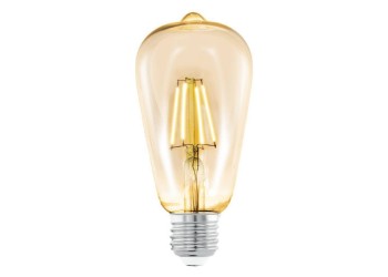 Лампа светодиодная филаментная диммируемая Eglo E27 4W 2200К янтарь 12871