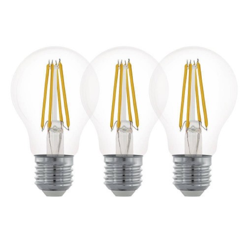 Набор светодиодных ламп (3 шт.) Eglo E27 6,5W 2700K прозрачная 12887, купить в Минске по самой низкой цене