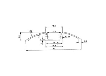 Профиль с экраном SWG ARC-608FL 000903