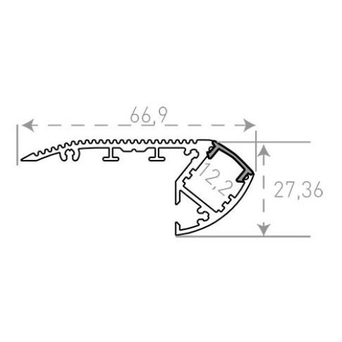 Профиль с экраном SWG ARC-2744Step 900087, купить в Минске по самой низкой цене