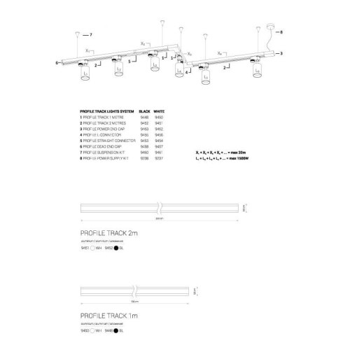 Шинопровод однофазный Nowodvorski Profile 9452, купить в Минске по самой низкой цене