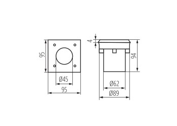 Грунтовый светильник Kanlux GORDO N 1W CW-L-SR 18192