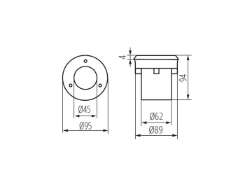 Грунтовый светильник Kanlux GORDO N 1W CW-O-SR 18193