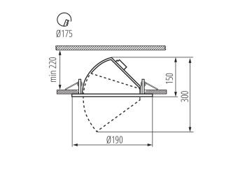 Точечный светодиодный светильник Kanlux HIMA LED 33W-NW-B 22844