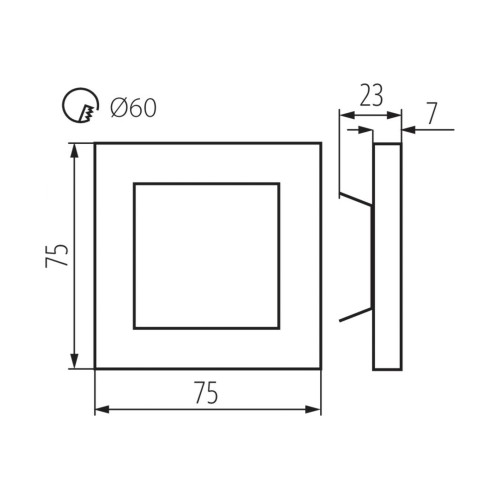 Подсветка для лестницы Kanlux Apus 23107, купить в Минске по самой низкой цене