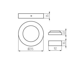 Потолочный светодиодный светильник Kanlux CARSA V2LED 18W-NW-SN 27211