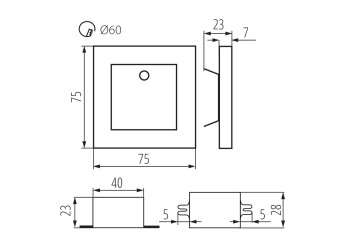 Подсветка лестницы Kanlux APUS LED PIR B-WW 29857