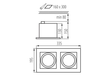 Точечный светильник Kanlux MATEO ES DLP-250-B 32932