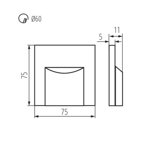 Подсветка для лестницы Kanlux Erinus 33332, купить в Минске по самой низкой цене