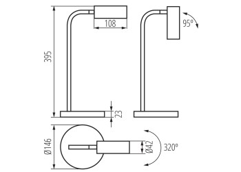 Настольная светодиодная лампа Kanlux LEADIE LED B 35291