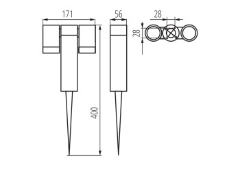Грунтовый светильник Kanlux USTI SP 2X7 GR 36560