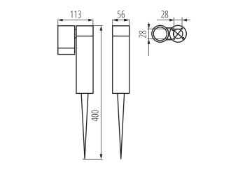 Грунтовый светильник Kanlux USTI SP 1X7 GR 36561