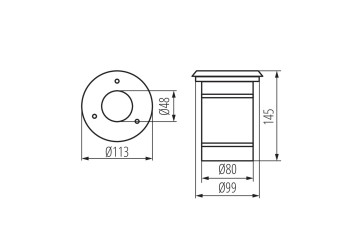 Грунтовый светильник Kanlux BERG DL-10O 7172