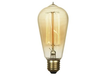 Лампа накаливания E27 60W 2700K прозрачная GF-E-764