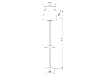 Торшер Arte Lamp Connor A2102PN-1WH