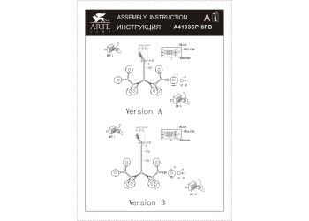Подвесная люстра Arte Lamp Yuka A4103SP-8PB