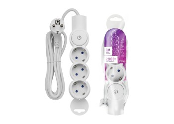 Удлинитель Duwi 3гн 3м с/з 32008 3