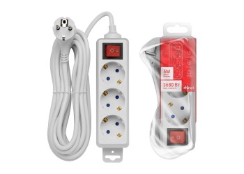 Удлинитель Duwi 3гн 5м с/з 32059 3