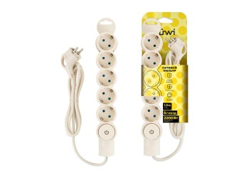 Сетевой фильтр Duwi 5гн 1,5м с/з 32570 3