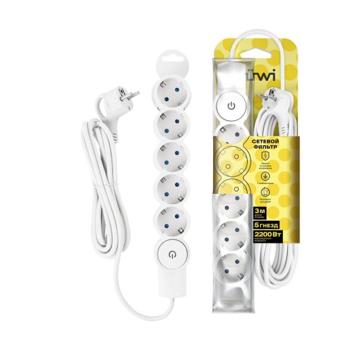 Сетевой фильтр Duwi 5гн 3м с/з 32576 5, купить в Минске по самой низкой цене