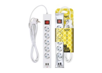 Сетевой фильтр Duwi 2хUSB 5гн 3м с/з 32592 5