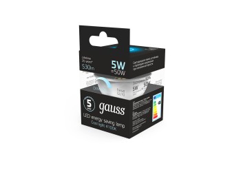 Лампа светодиодная диммируемая Gauss GU10 5W 4100K матовая 101506205-D