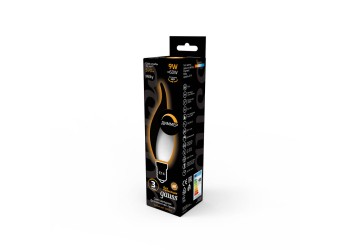 Лампа светодиодная филаментная диммируемая Gauss E14 9W 3000К матовая 104201109-D