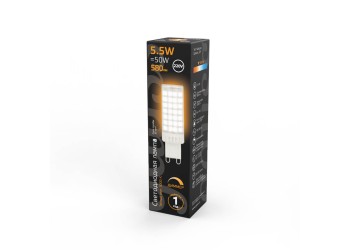 Лампа светодиодная диммируемая Gauss G9 5,5W 3000К прозрачная 107309155-D