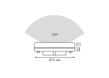 Лампа светодиодная диммируемая Gauss GX53 8W 3000K матовая 108408108-D