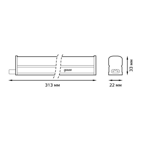 Настенный светодиодный светильник Gauss Led TL Elementary 130411204, купить в Минске по самой низкой цене