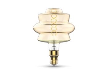 Лампа светодиодная филаментная диммируемая Gauss E27 8W 2400K золотая 161802008