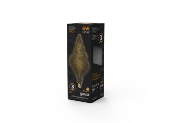 Лампа светодиодная филаментная Gauss E27 6W 2400K серая 166802008