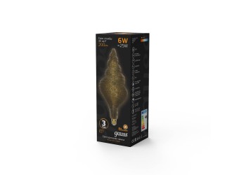 Лампа светодиодная филаментная Gauss E27 6W 2400K серая 166802008