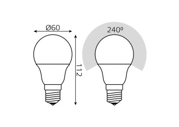 Лампа светодиодная Gauss E27 10W 4100K матовая 202502210