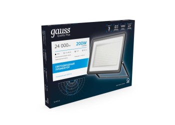 Прожектор светодиодный Gauss Qplus 200W 5500К 613100200