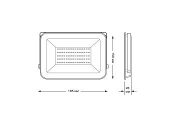 Прожектор светодиодный Gauss Qplus 50W 6500К 613511350