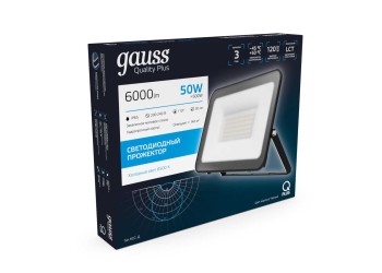 Прожектор светодиодный Gauss Qplus 50W 6500К 613511350