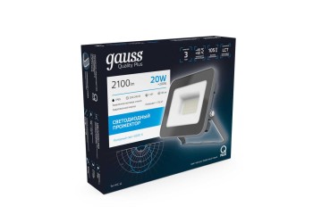 Прожектор светодиодный Gauss Qplus 20W 6500К 690511320