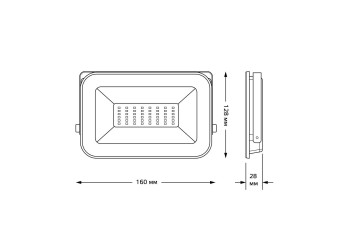Прожектор светодиодный Gauss Qplus 30W 6500К 690511330