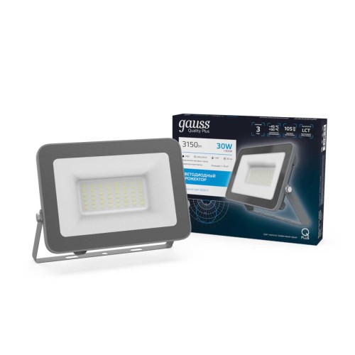 Прожектор светодиодный Gauss Qplus 30W 6500К 690511330, купить в Минске по самой низкой цене