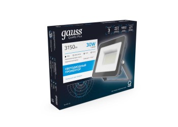 Прожектор светодиодный Gauss Qplus 30W 6500К 690511330