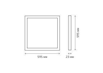 Встраиваемый светодиодный светильник Gauss с равномерной засветкой 842161240