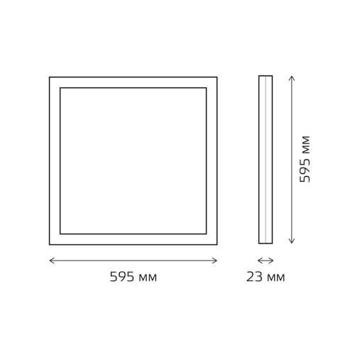 Встраиваемый светодиодный светильник Gauss с равномерной засветкой 842161240, купить в Минске по самой низкой цене